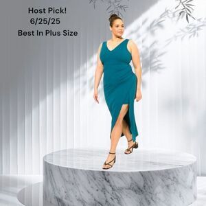 I'm TORRID Plus Size Maxi Stretch Crepe V- Neck Column Dress Size 20